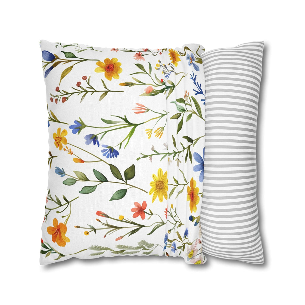 Wildflower Meadow Pillow Cover: Vibrant Floral Accent Cushion