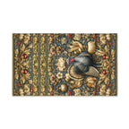William Morris Autumn Hand Towel: Botanical Thanksgiving Turkey Decor, Grey-Blue and Gold