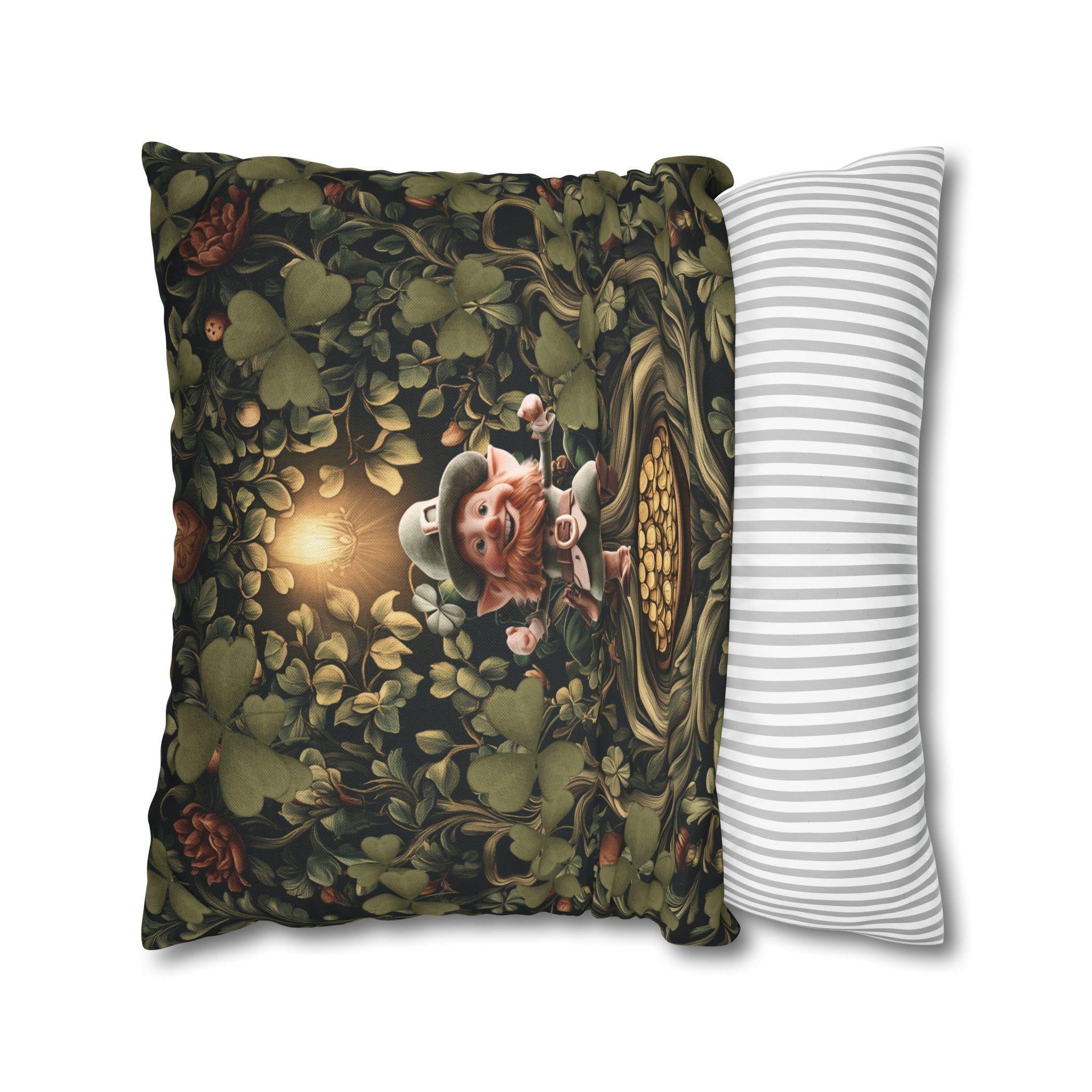 Botanical Shamrock Pillowcase - William Morris Inspired St Patrick's Decor