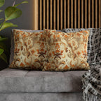 Autumn Damask Pillow Cover, Elegant Floral Design, Fall Home Decor