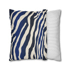 Navy Black Gradient Zebra Stripe Pillow Cover: Bold Safari Print for Modern Neutral Decor