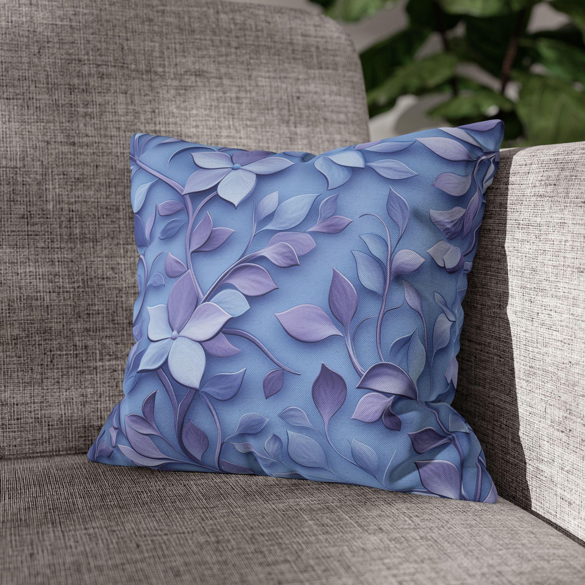 Lavender Botanical Pillow Cover: Elegant William Morris Inspired Pillowcase