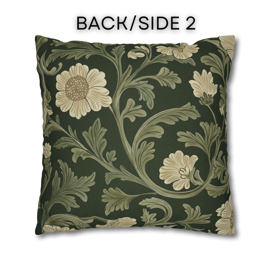 William Morris Pillow Cover: Lodden  Inspired  Sage & Cream Botanicals