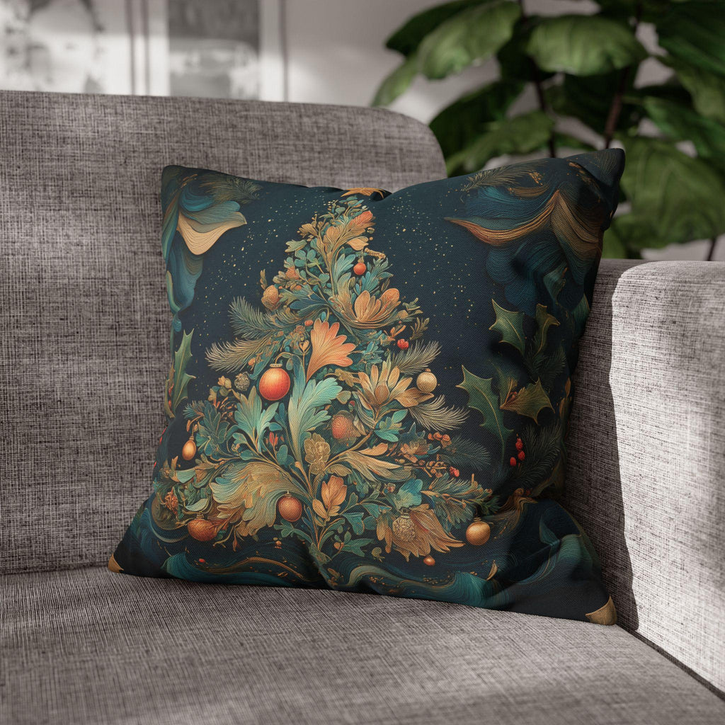 William Morris Inspired Pillow Cover: Antique Tapestry Style Christmas Holiday Decor