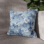 Elegant Blue & White Chinoiserie Cherry Blossom Pillow Cover | Asian-Inspired Floral Home Decor