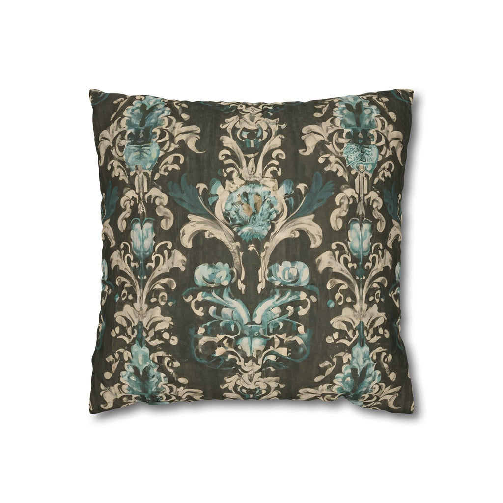 Vintage Style Floral Pillow Cover: Pale Blue Print, Farmhouse Chic