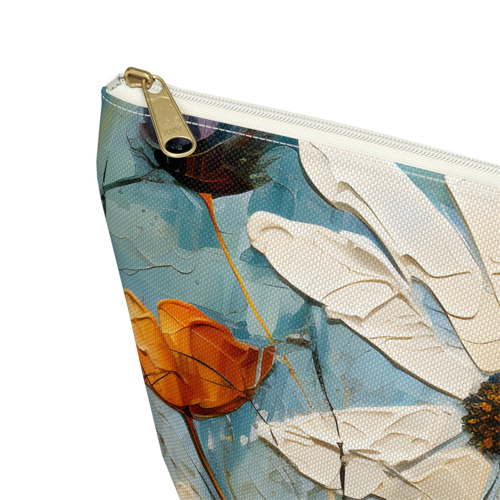 Wildflower Accessory Pouch: Vintage Style Polyester T-Bottom