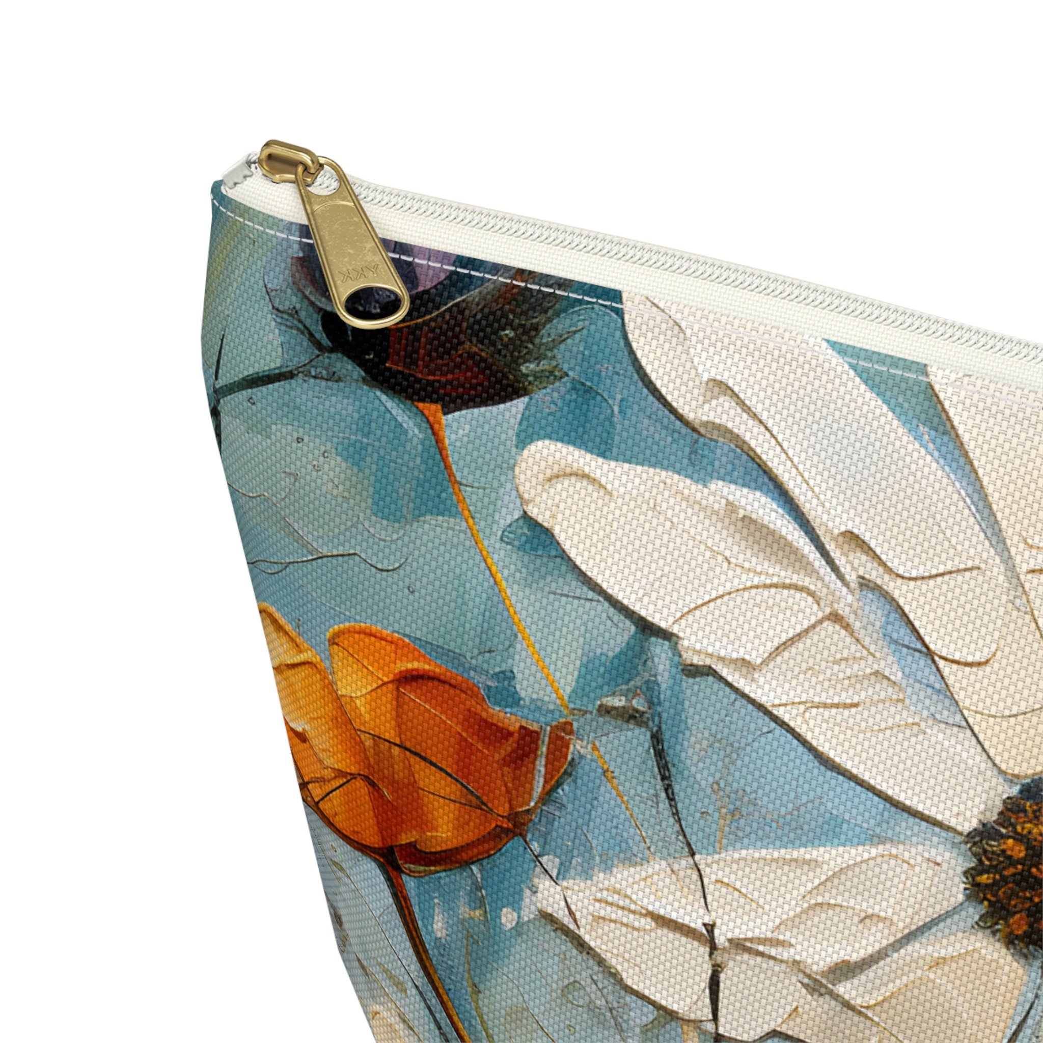 Wildflower Accessory Pouch: Vintage Style Polyester T-Bottom
