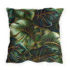 Vibrant Tropical Monstera Outdoor Pillow: UV-Resistant Jungle Design for Patio & Pool Decor
