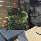 Vibrant Tropical Monstera Outdoor Pillow: UV-Resistant Jungle Design for Patio & Pool Decor