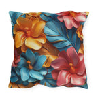 Tropical Floral Outdoor Pillow: Vivid Garden Cushion