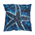 Waterproof Mosaic Starfish Outdoor Pillow: Coastal Decor for Patio, Beach House & Poolside