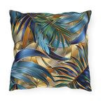 Tropical Palm Leaf Outdoor Pillow: Luxury Botanical Cushion for Patio, Poolside & Garden Decor