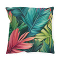 Vibrant Tropical Paradise Outdoor Pillow - Water Resistant Cushion for Patio, Poolside, Garden Decor