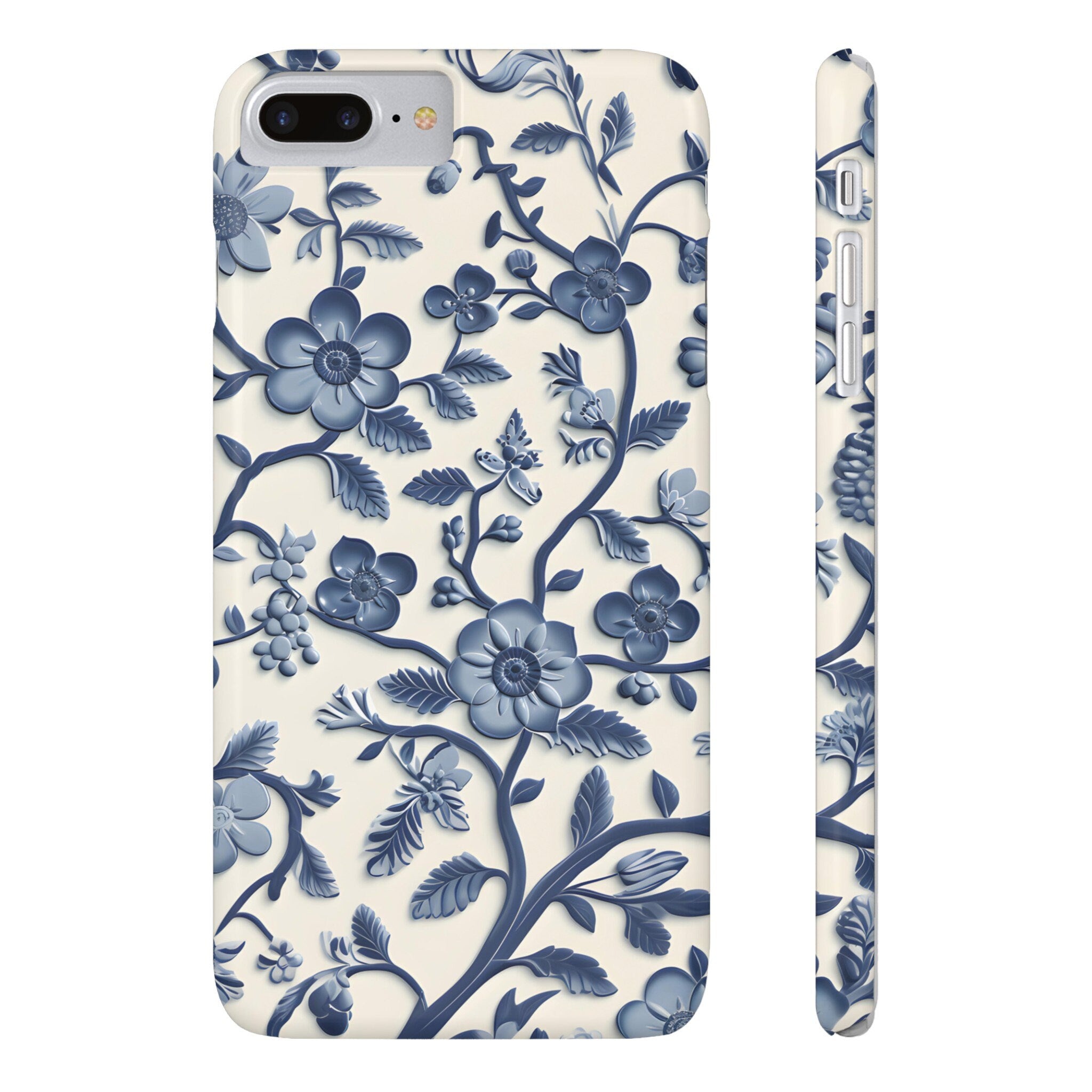 Blue and White Floral Chinoiserie iPhone Slim Case
