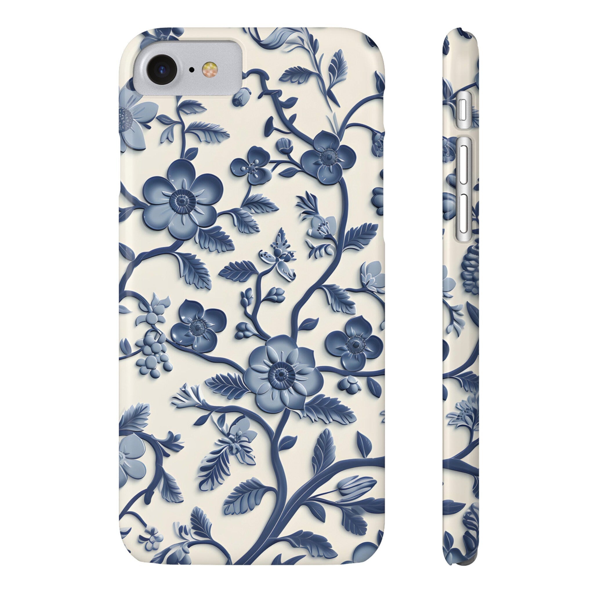 Blue and White Floral Chinoiserie iPhone Slim Case