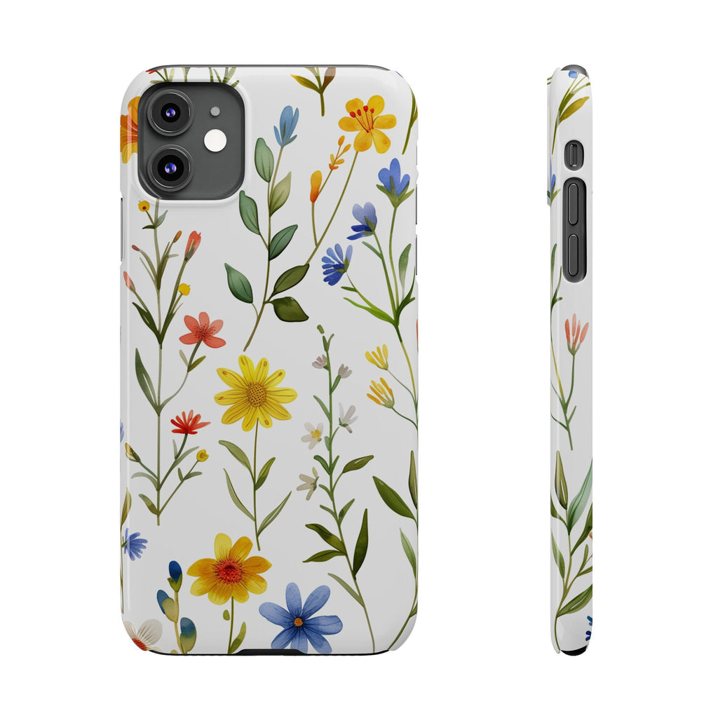 Wildflower Meadow iPhone Case: Colorful Floral Design, Slim Protective Cover
