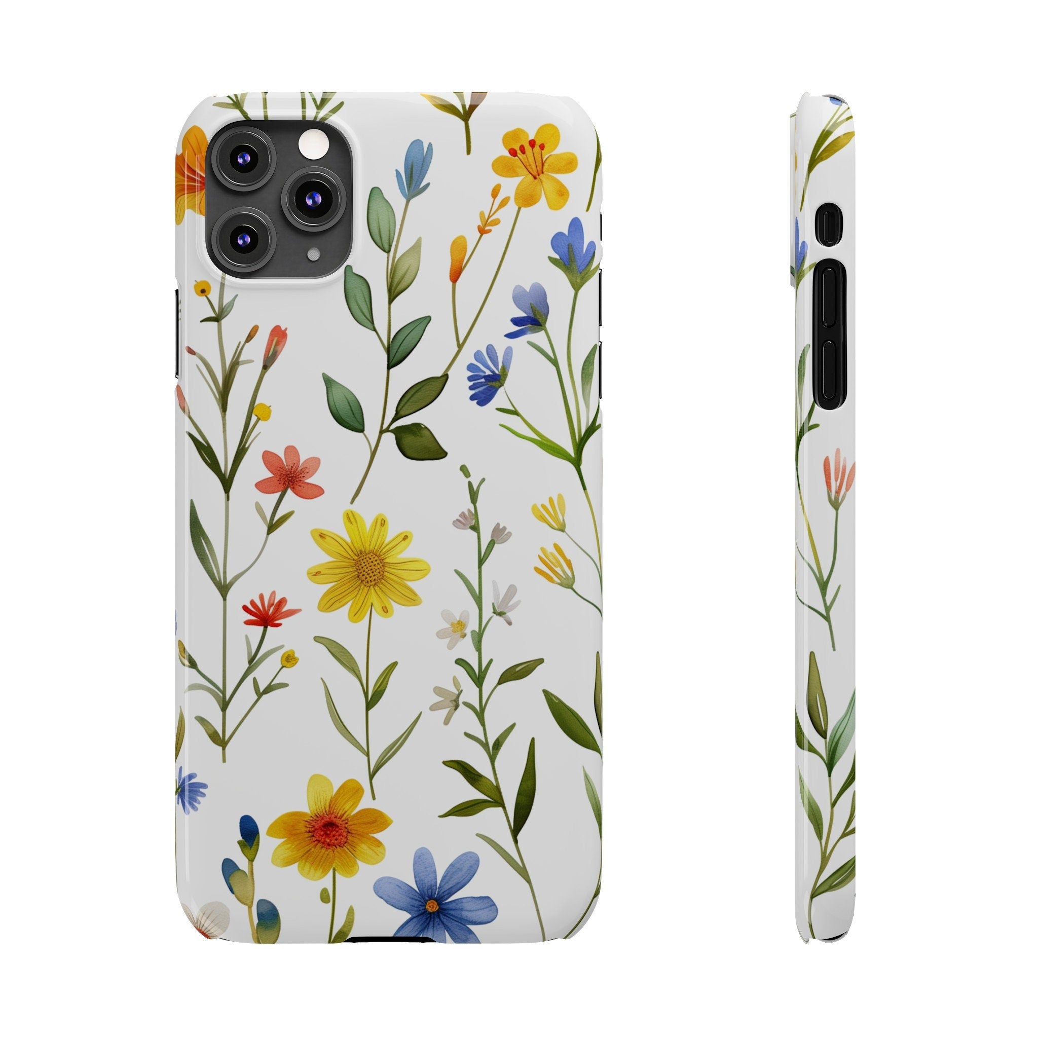 Wildflower Meadow iPhone Case: Colorful Floral Design, Slim Protective Cover