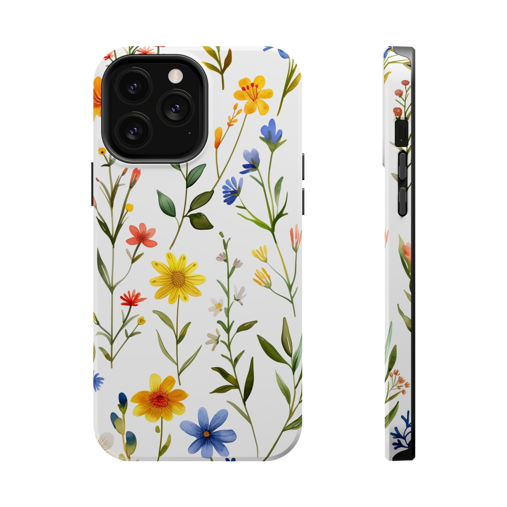 Vibrant Wildflower Meadow MagSafe Case for iPhone 15/14/13 Series - Tough Protection, Colorful Gift