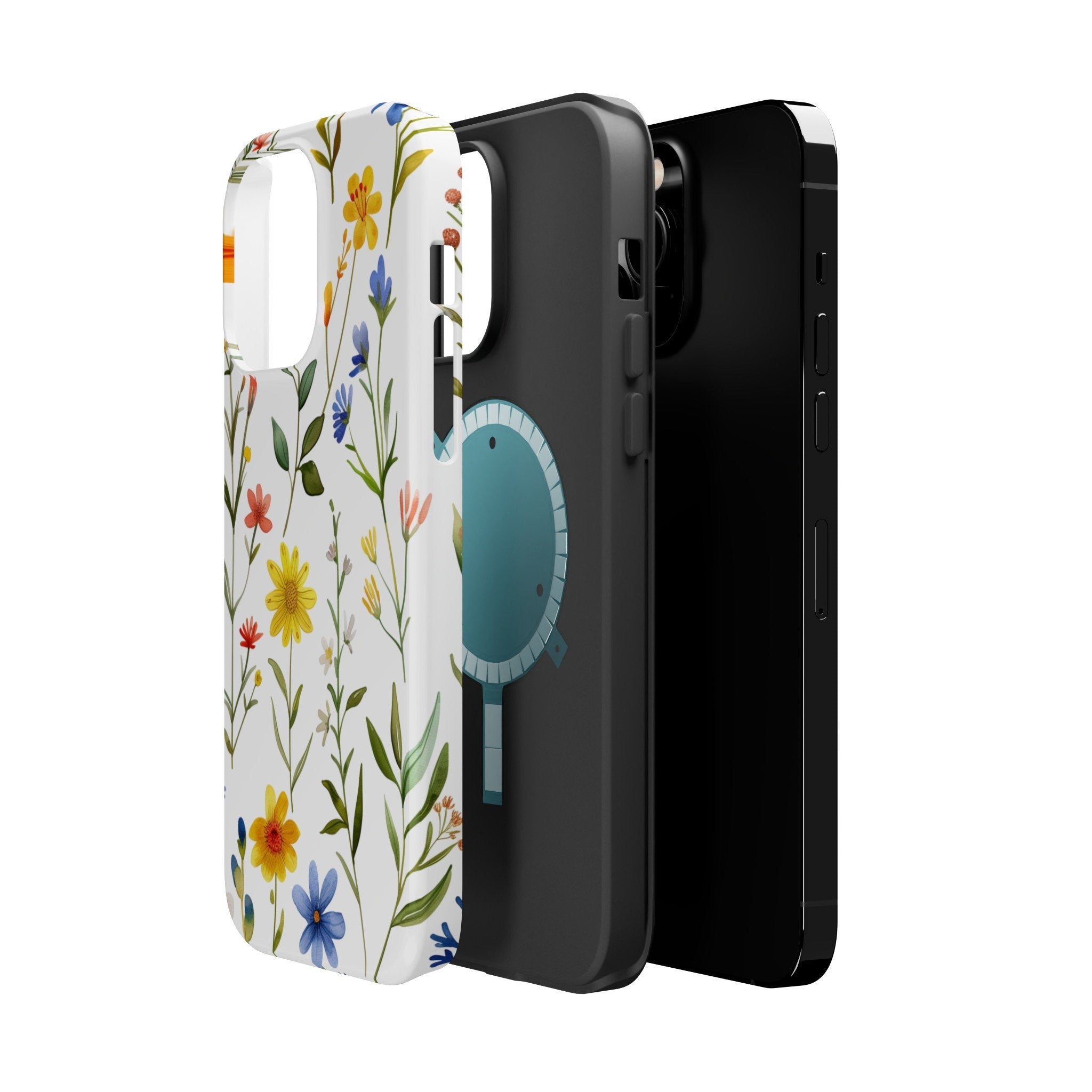 Vibrant Wildflower Meadow MagSafe Case for iPhone 15/14/13 Series - Tough Protection, Colorful Gift