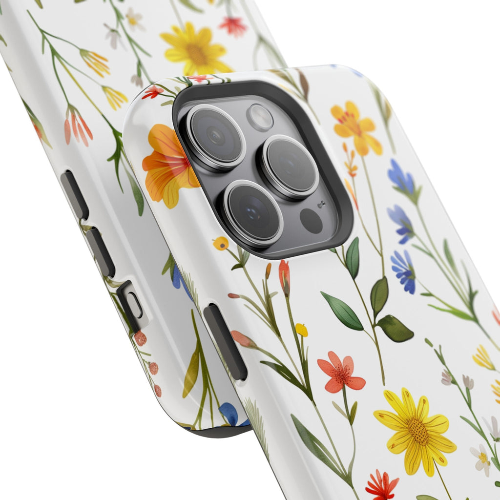 Vibrant Wildflower Meadow MagSafe Case for iPhone 15/14/13 Series - Tough Protection, Colorful Gift