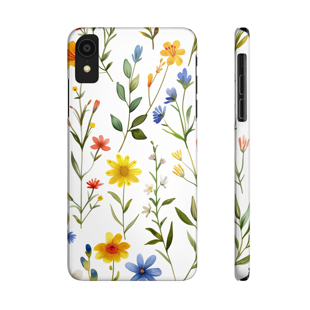 Wildflower Meadow iPhone Case: Colorful Floral Design, Slim Protective Cover