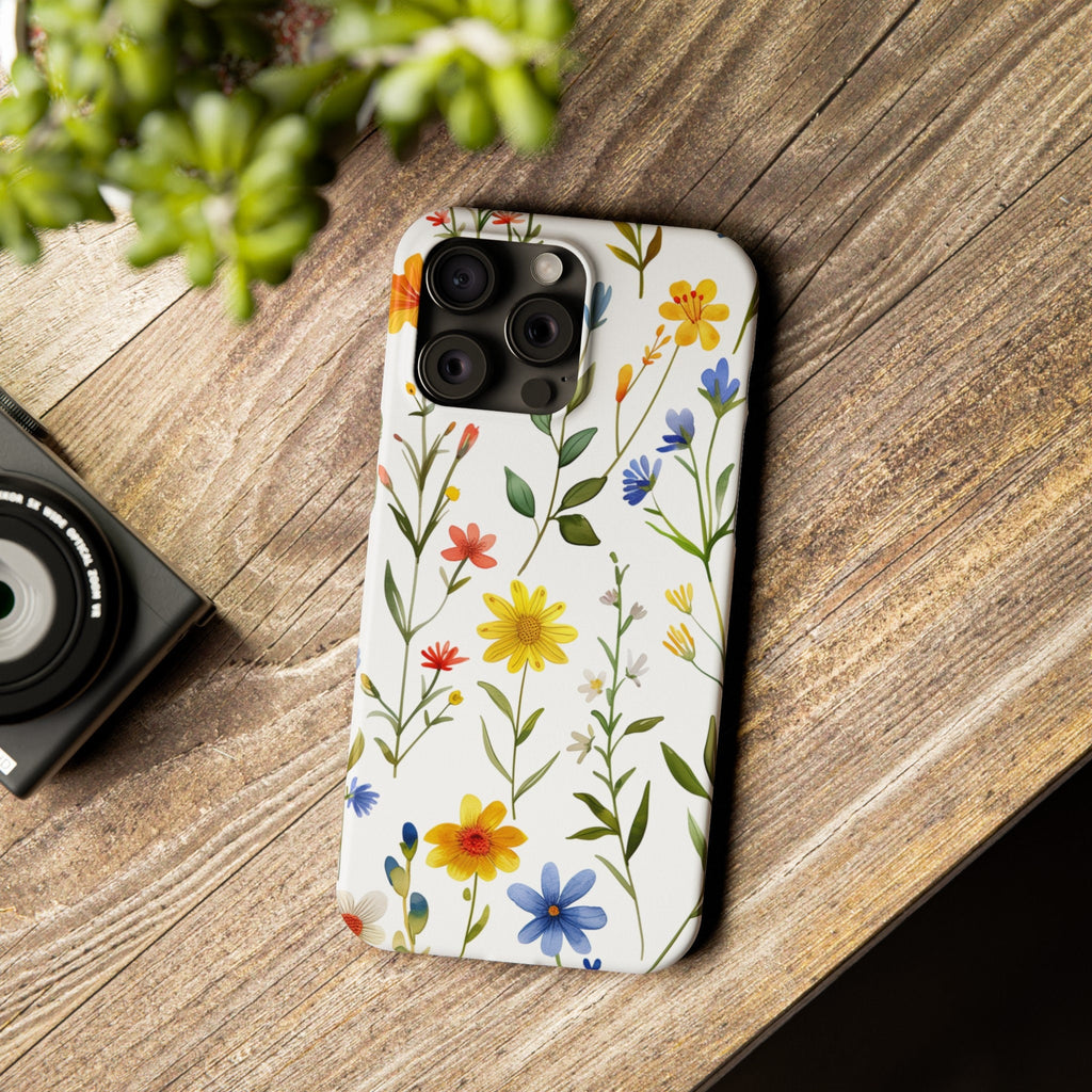 Wildflower Meadow iPhone Case: Colorful Floral Design, Slim Protective Cover