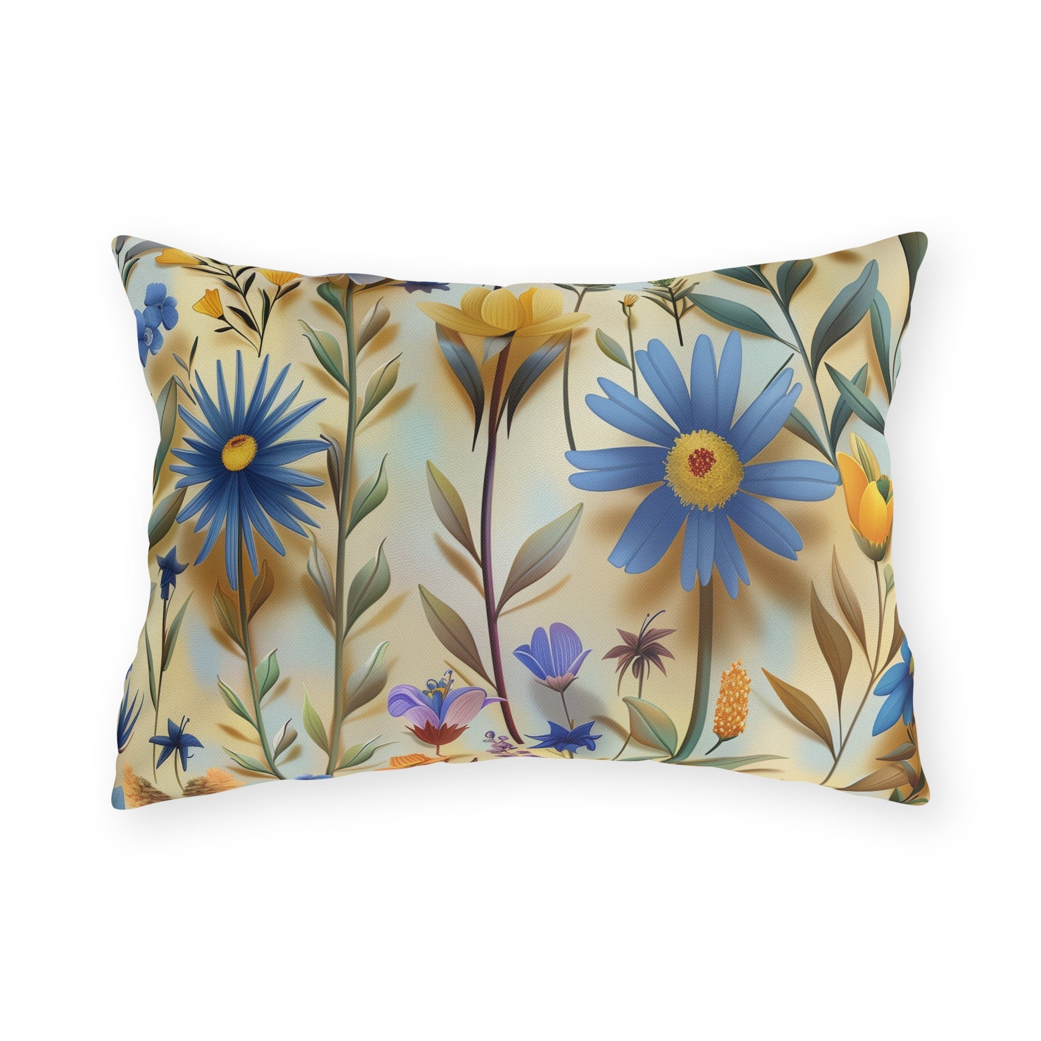 Wildflower Outdoor Pillow: Multicolored Floral Patio Decor