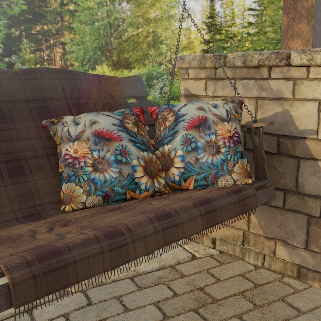 Floral Outdoor Pillow: Vibrant Garden Patio Decor