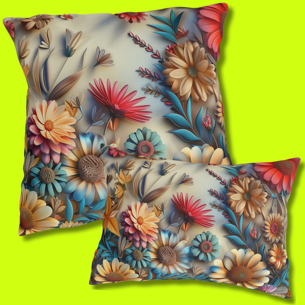 Floral Outdoor Pillow: Vibrant Garden Patio Decor