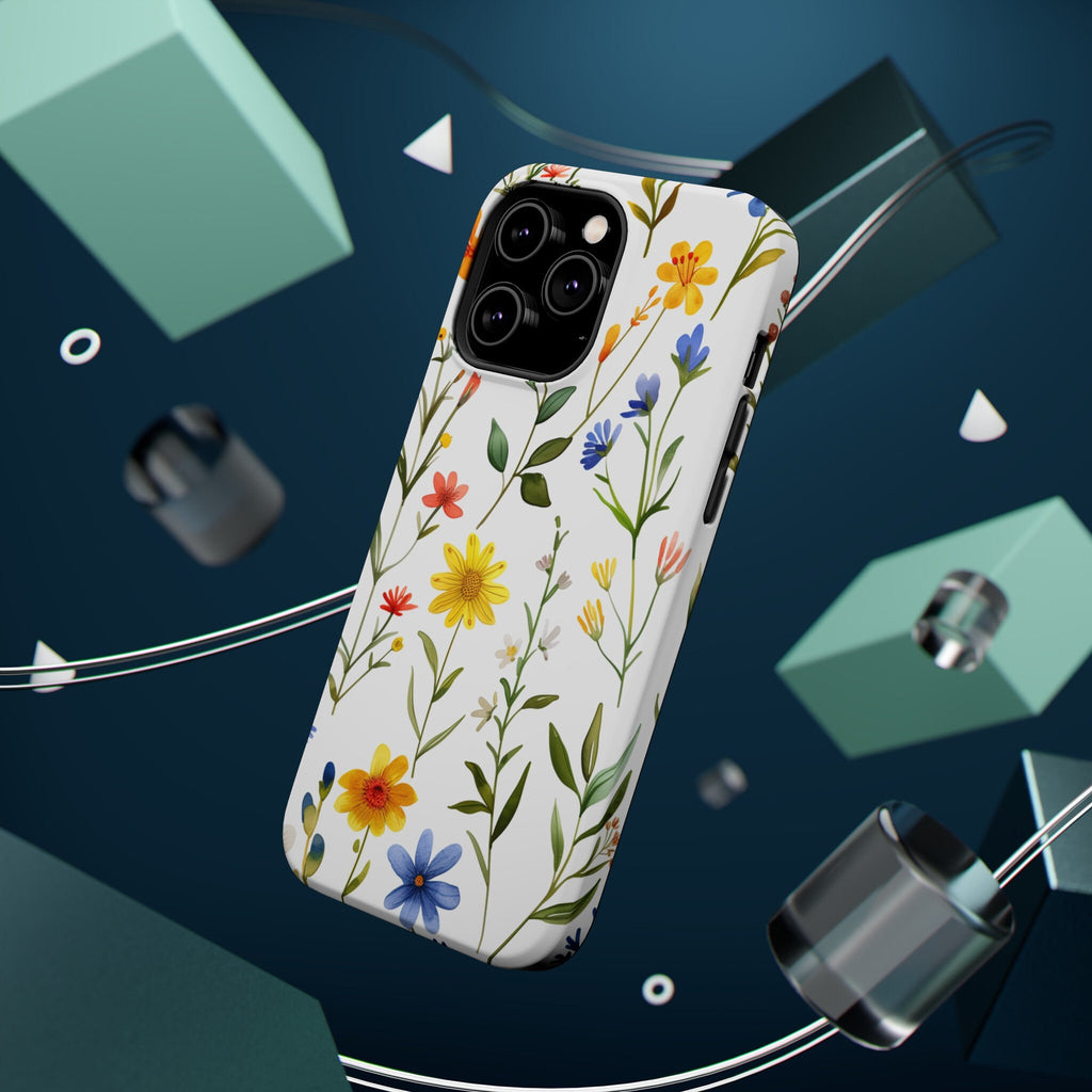 Vibrant Wildflower Meadow MagSafe Case for iPhone 15/14/13 Series - Tough Protection, Colorful Gift