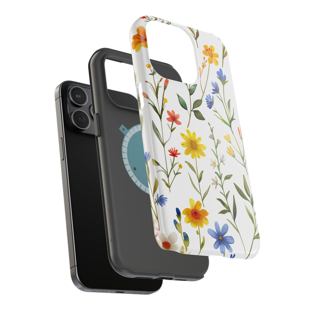 Vibrant Wildflower Meadow MagSafe Case for iPhone 15/14/13 Series - Tough Protection, Colorful Gift