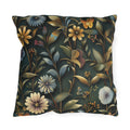 William Morris Inspired Outdoor Pillow: Dark Earthy Botanical Garden Decor