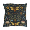 William Morris Inspired Outdoor Pillow: Botanical Bee Garden Decor