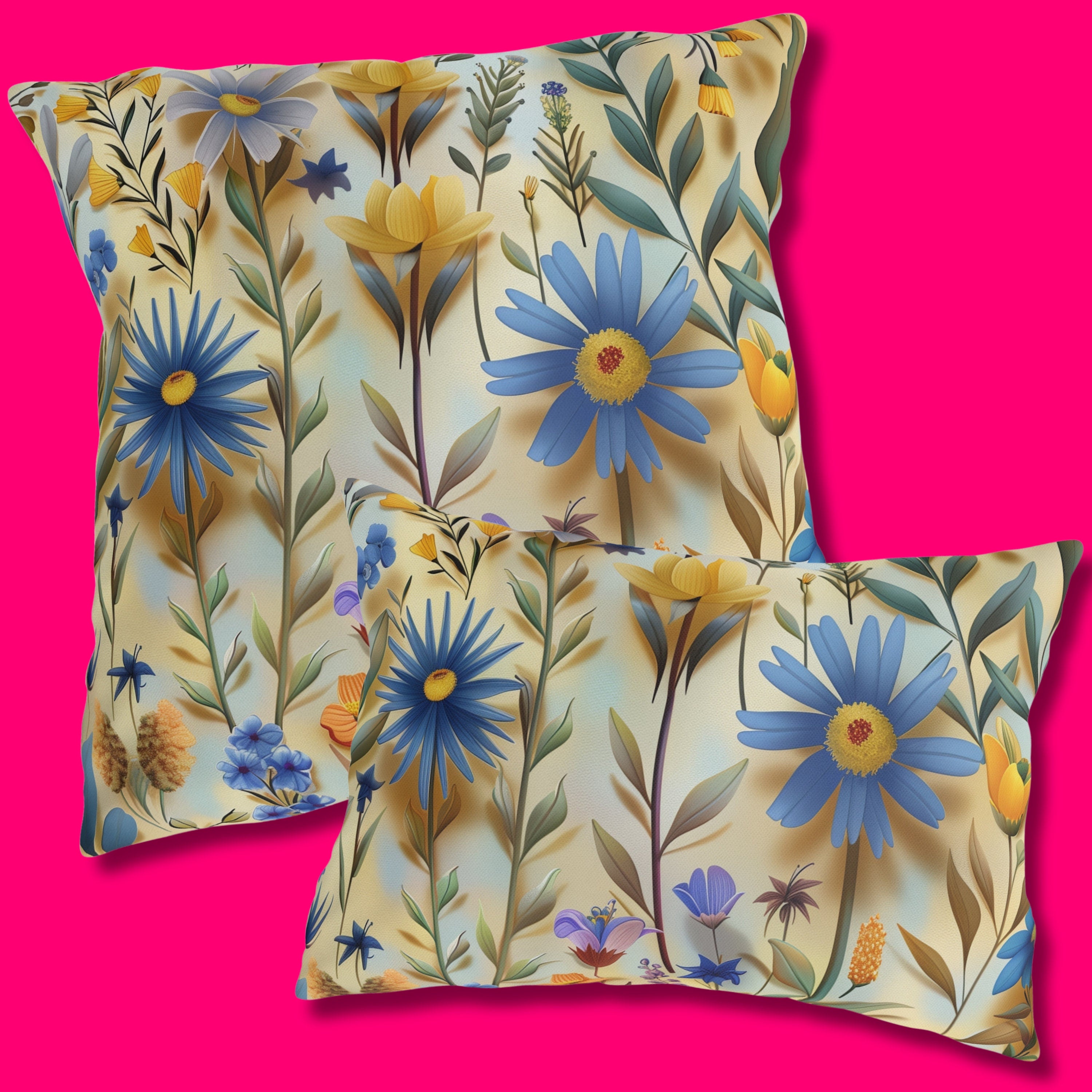 Wildflower Outdoor Pillow: Multicolored Floral Patio Decor