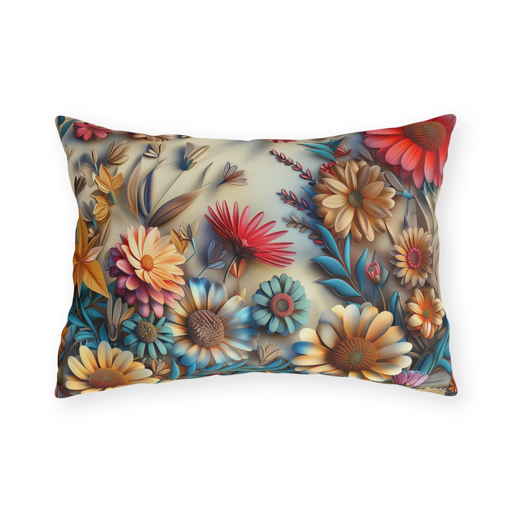 Floral Outdoor Pillow: Vibrant Garden Patio Decor
