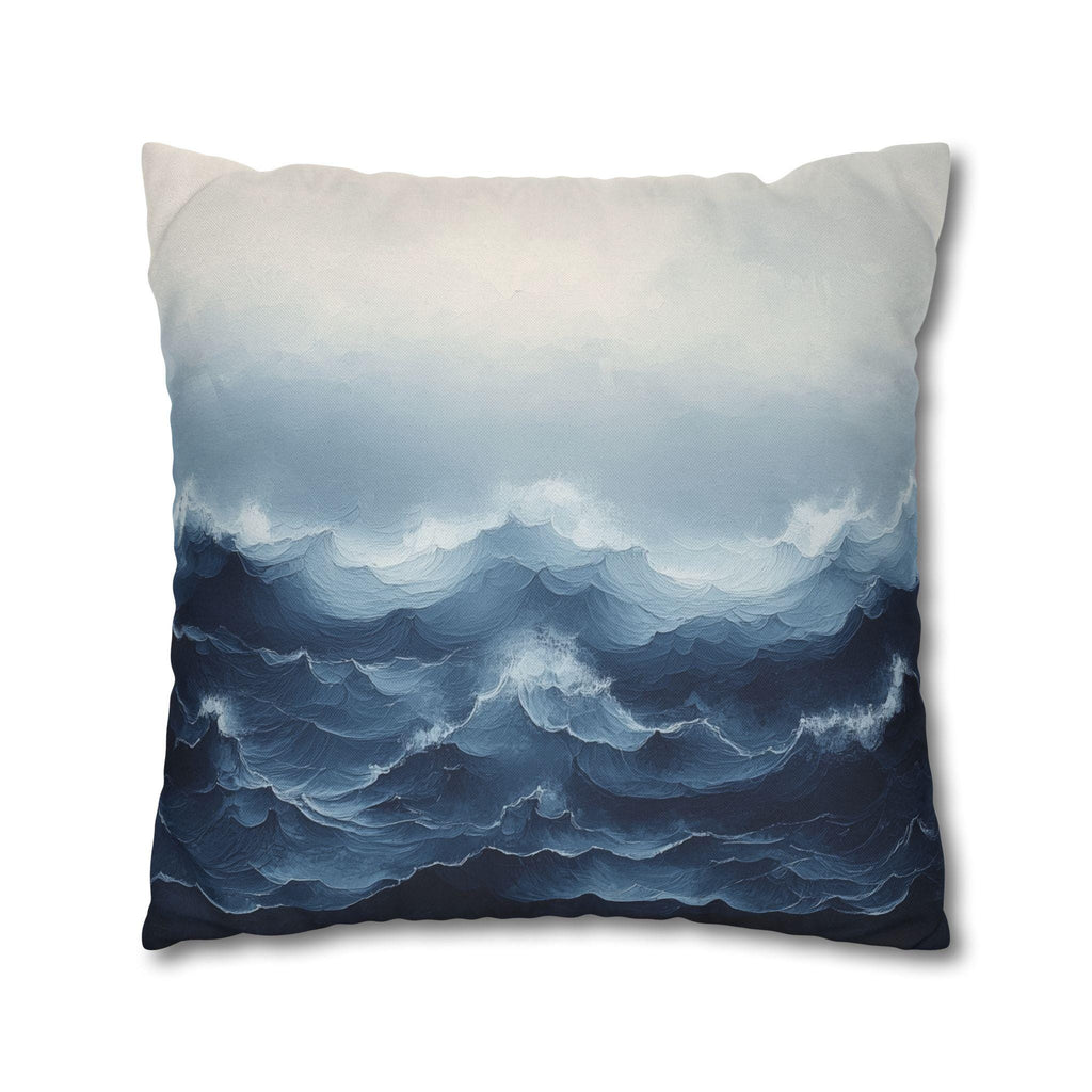 Coastal Storm Pillowcase: Ocean-Inspired Nautical Decor for Beach Houses & Modern Homes