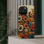 Floral iPhone MagSafe Case, Tough Dual Layer Polycarbonate