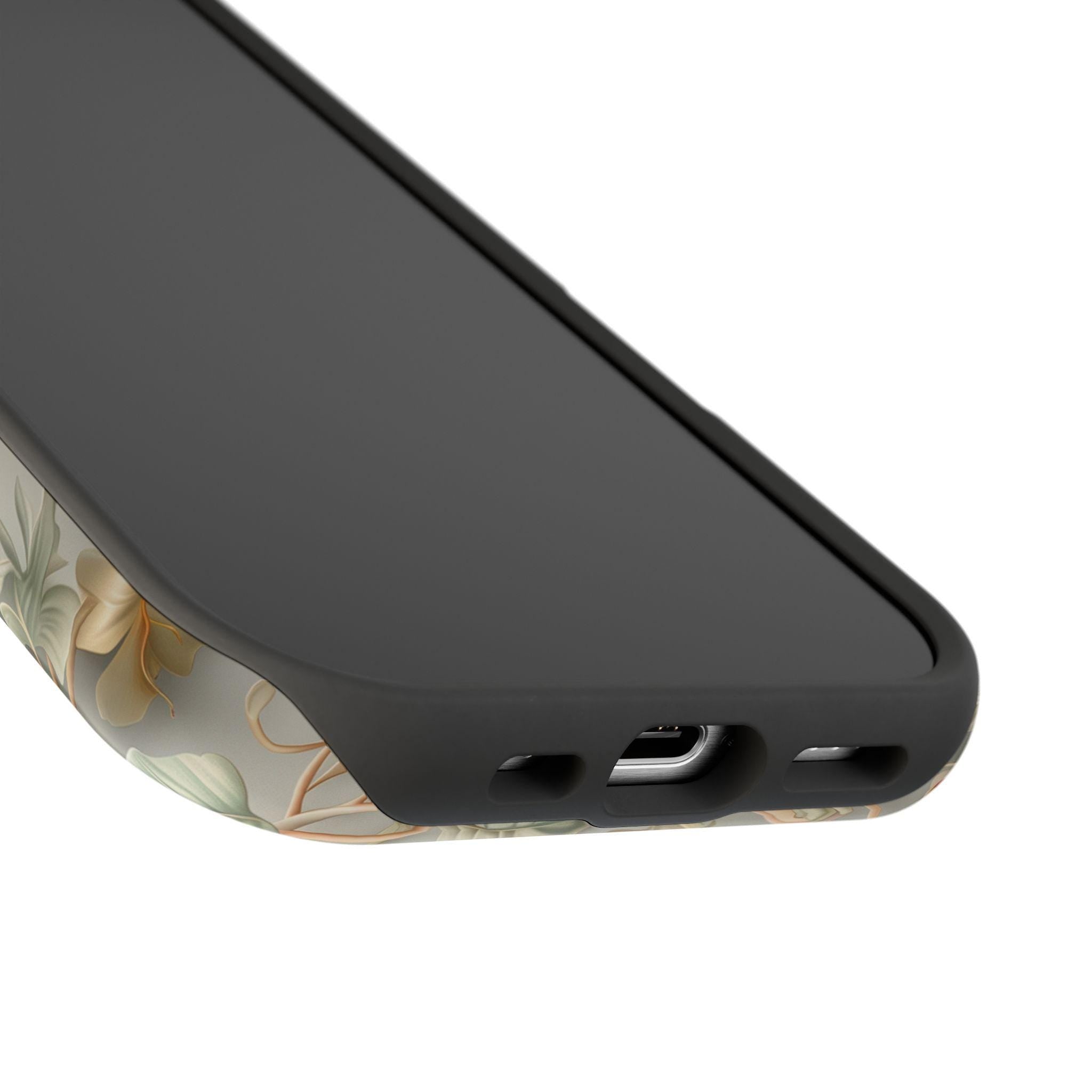 William Morris Inspired Hummingbird Floral Magnetic Tough Case for iPhone 13-16 (Pro,Plus,ProMax)