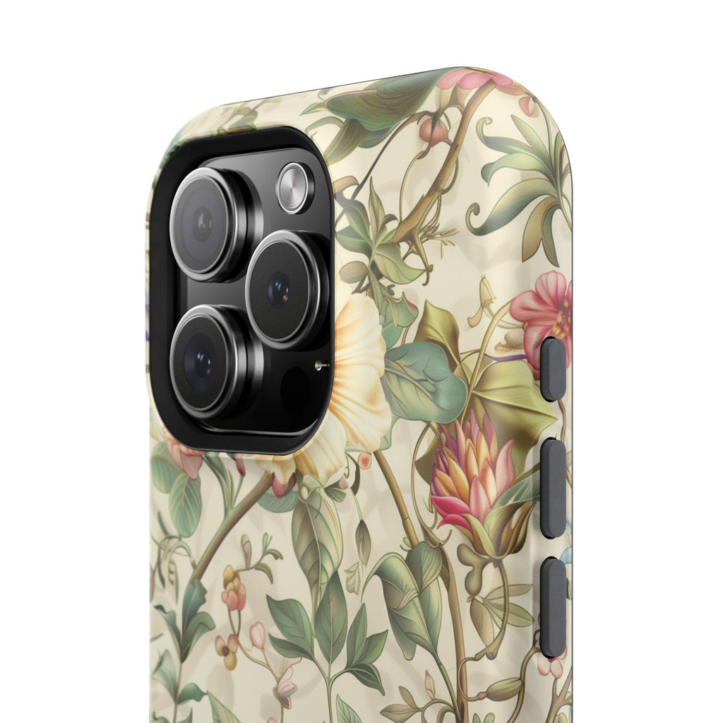 Elegant William Morris Hummingbird MagSafe Case for iPhone 13-16 Series (Pro/Plus/Max)
