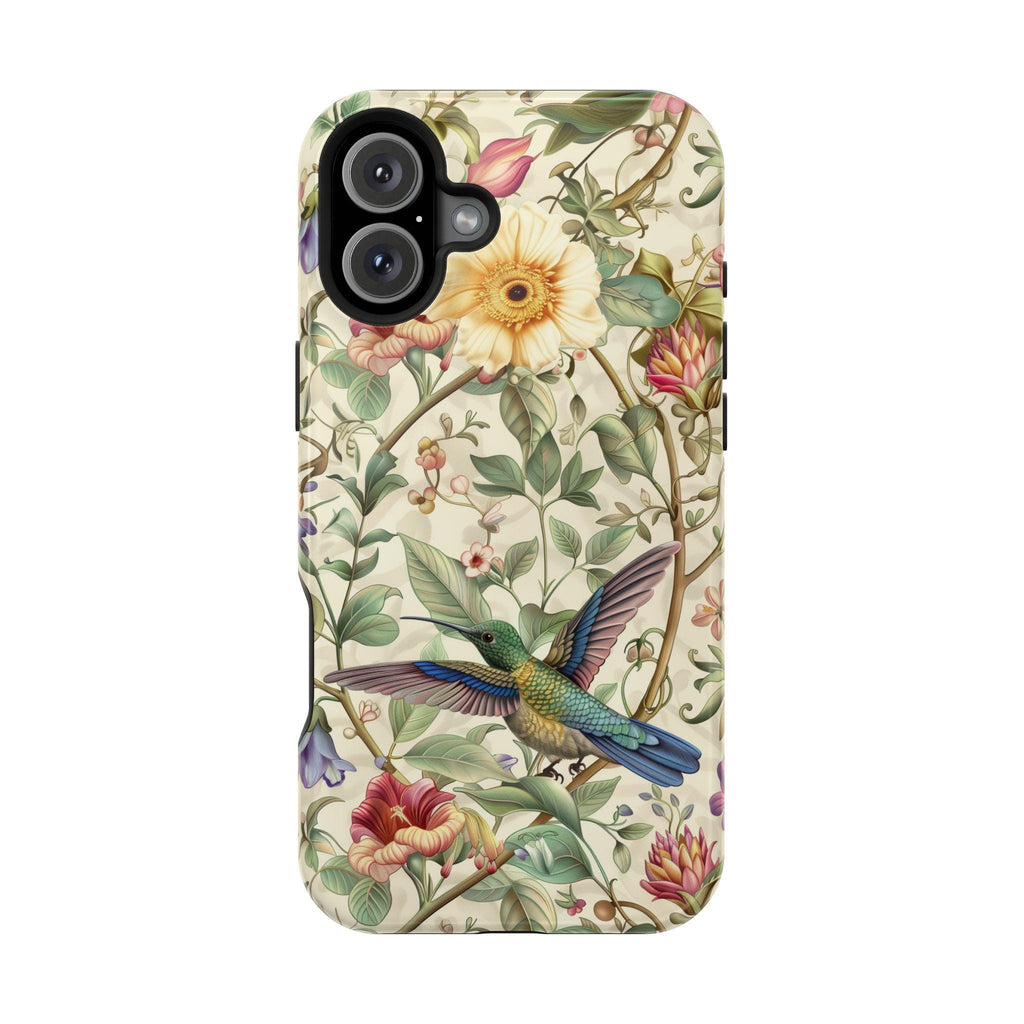 Elegant William Morris Hummingbird MagSafe Case for iPhone 13-16 Series (Pro/Plus/Max)