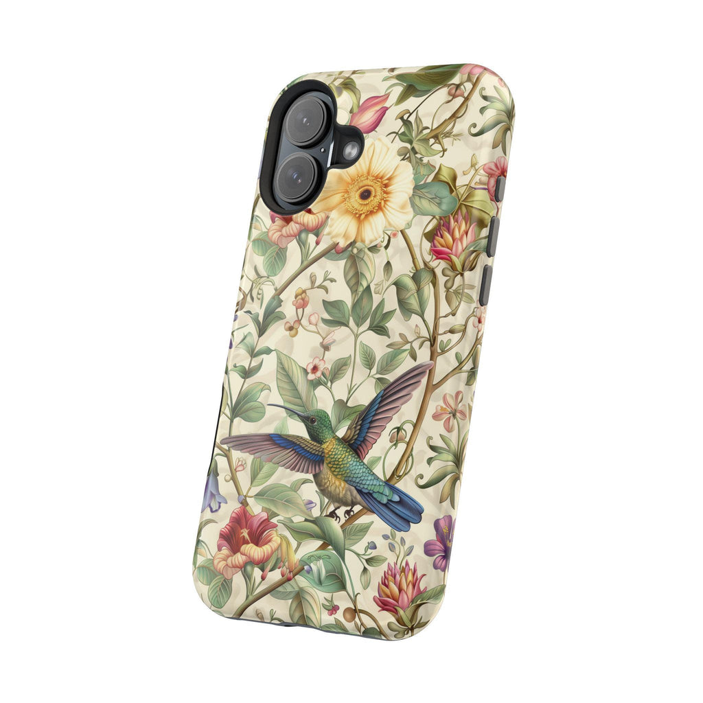 Elegant William Morris Hummingbird MagSafe Case for iPhone 13-16 Series (Pro/Plus/Max)