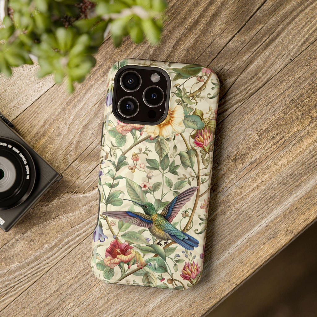 Elegant William Morris Hummingbird MagSafe Case for iPhone 13-16 Series (Pro/Plus/Max)