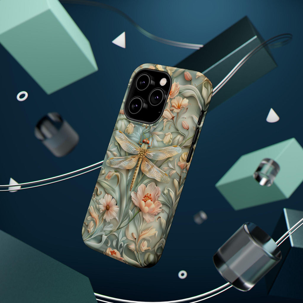 William Morris Dragonfly Floral MagSafe iPhone Tough Case