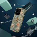 William Morris Dragonfly Floral MagSafe iPhone Tough Case