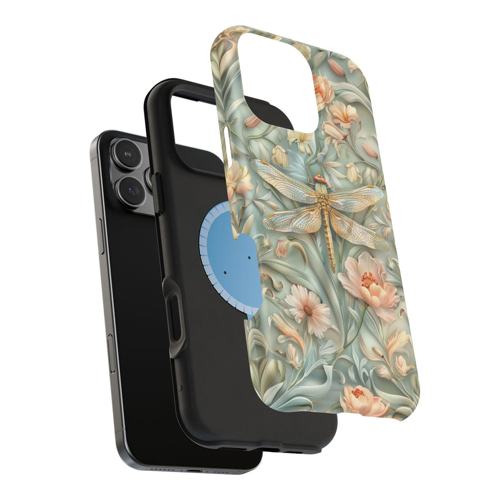 William Morris Dragonfly Floral MagSafe iPhone Tough Case