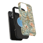 William Morris Dragonfly Floral MagSafe iPhone Tough Case