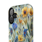 Botanical Meadow MagSafe iPhone Case: Floral Tough Cover with Soft Wildflower Design