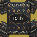 Personalized Gold & Black Playing Cards: Custom Deck for Dad, Grandpa, Game Night Gifts