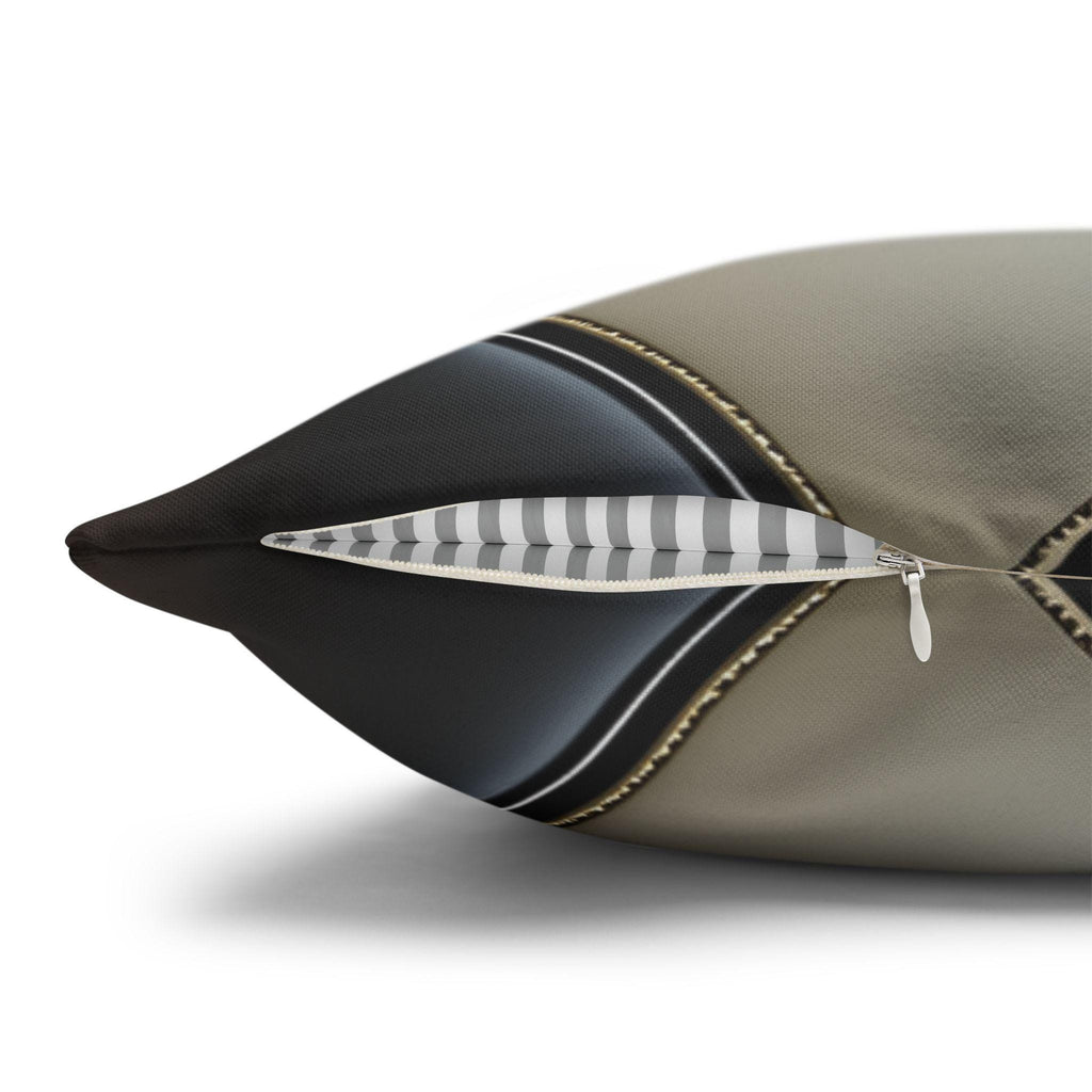 Racing Flag Checkered Pillow Cover: Black & White Cushion for Mancave, Office, Game Room Decor